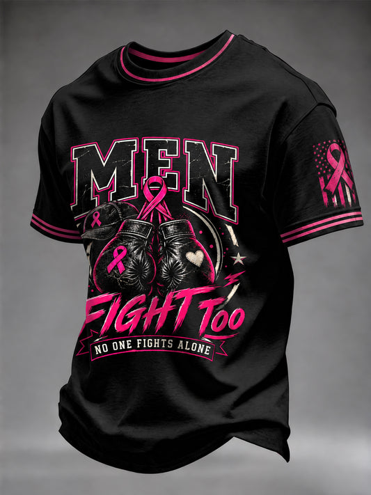 Men's Breast Cancer Awareness I Wear Pink For Her T-shirt