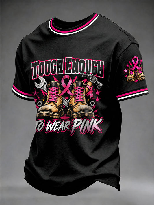 Men's Breast Cancer Awareness I Wear Pink For Her T-shirt
