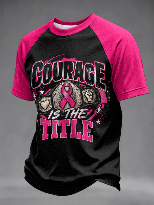 Men's Breast Cancer Awareness I Wear Pink For Her T-shirt