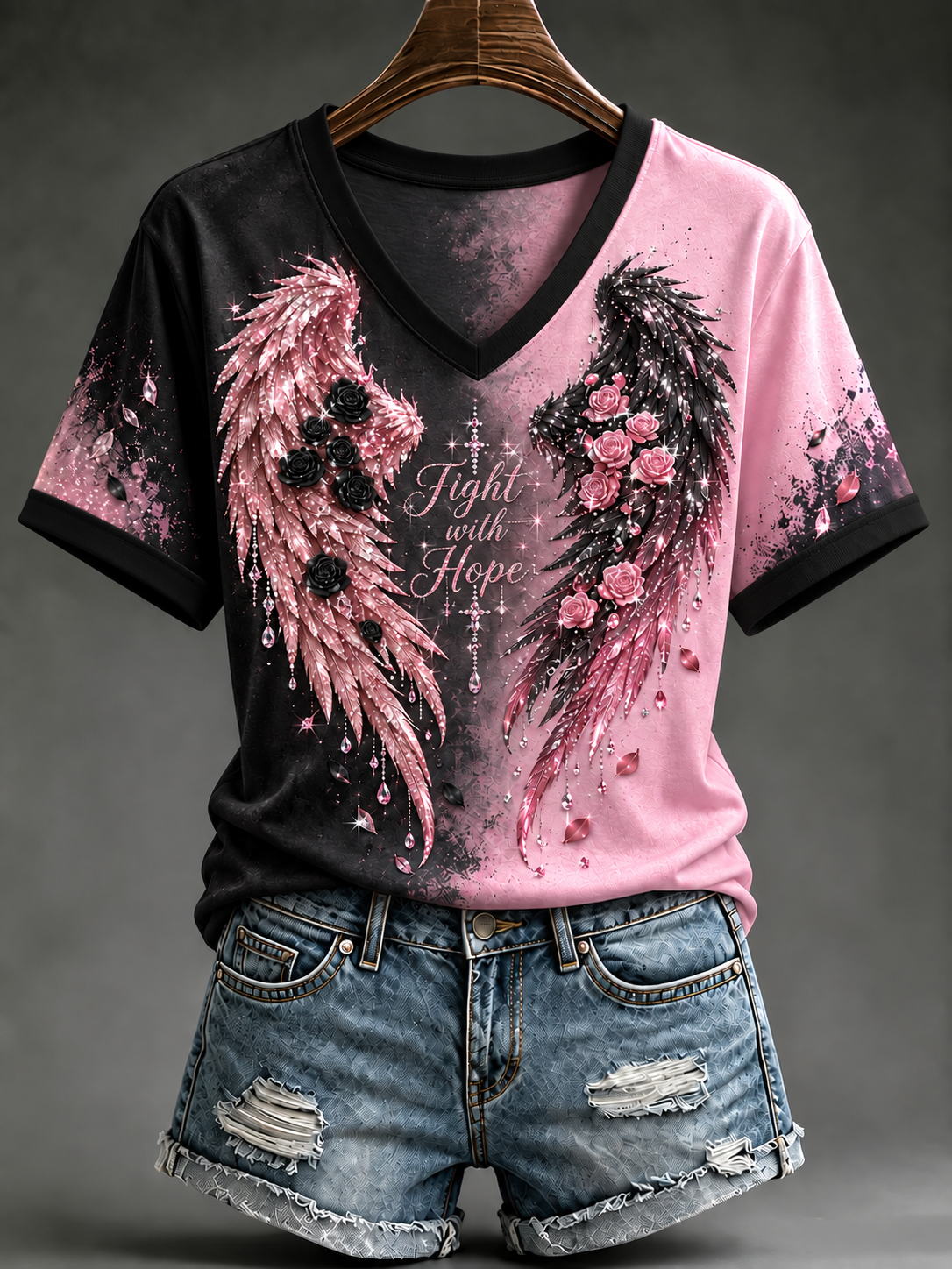 Women's Breast Cancer Short-sleeved T-shirt
