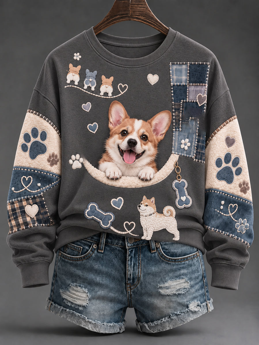 Women's Cute Animalst Print Sweatshirt