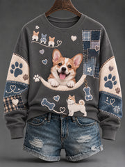 Women's Cute Animalst Print Sweatshirt