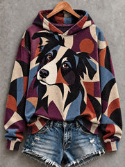 Women's Art Dog Printed Hoodie