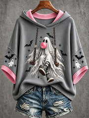 Women's Halloween Ghost Breast Cancer Awareness Hoodies