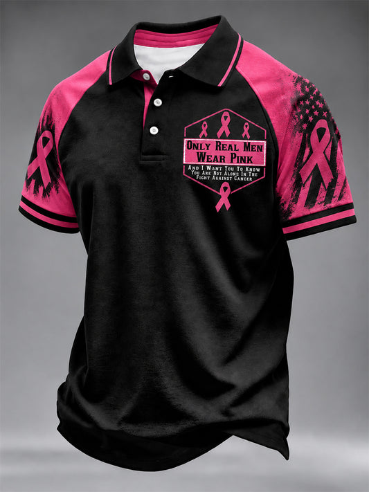 Men's Breast Cancer Awareness Real Men Wear Pink Shirt