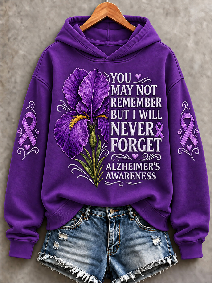 Women's Alzheimer's Awareness Support Print Sweatshirt