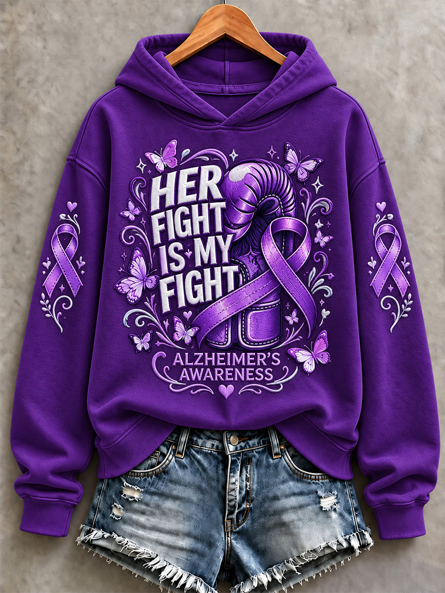 Women's Alzheimer's Awareness Support Print Sweatshirt