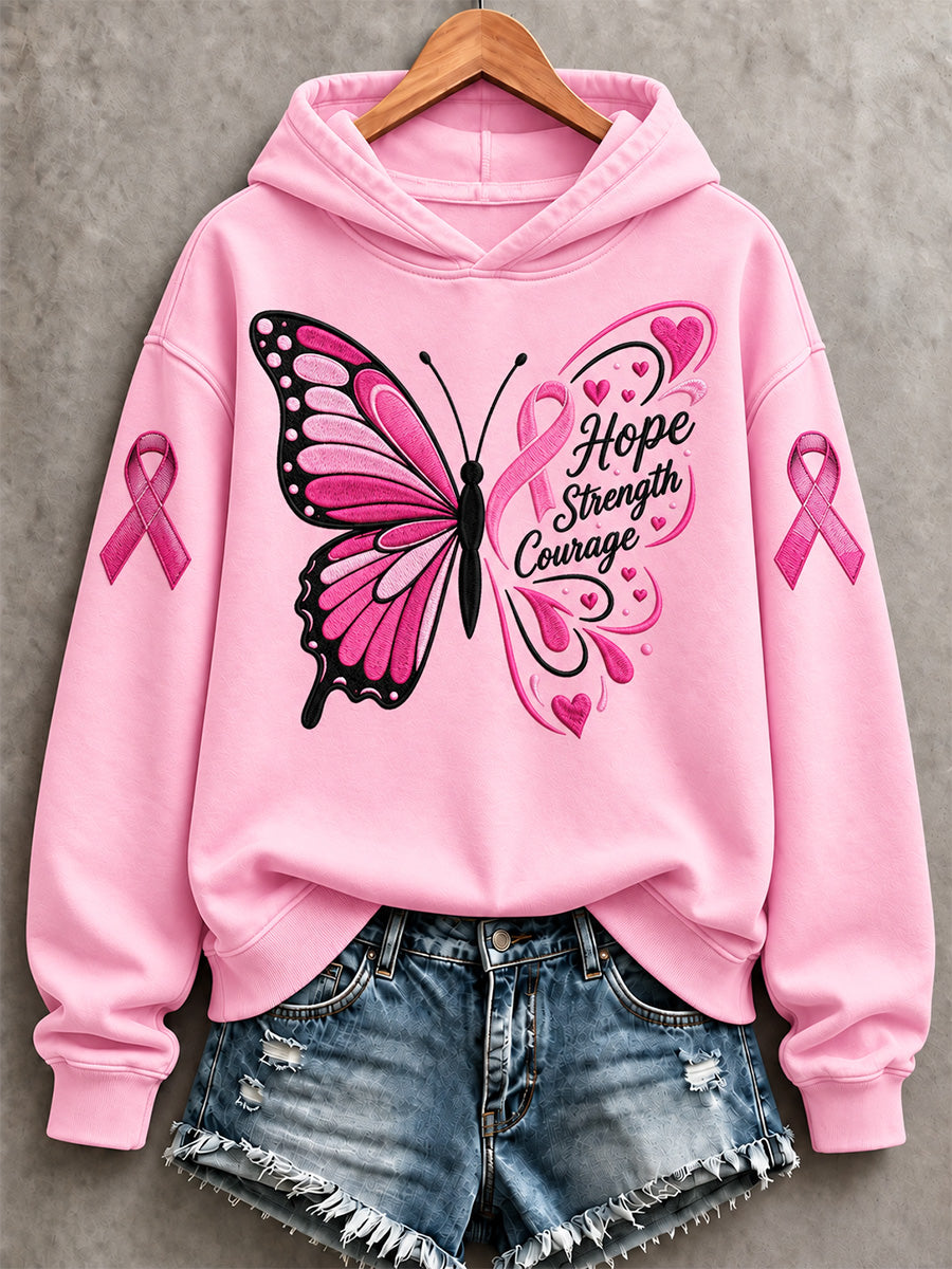 Women's Breast Cancer Awareness Print Sweatshirt