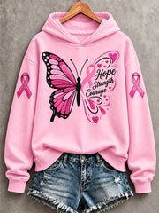 Women's Breast Cancer Awareness Print Sweatshirt