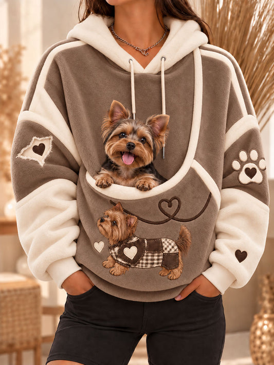 Women's Yorkshire Terrier Flannel Hoodies