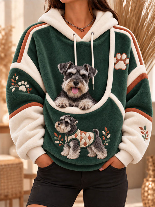 Women's Schnauzer Flannel Hoodies