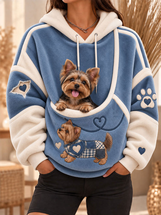 Women's Yorkshire Terrier Flannel Hoodies