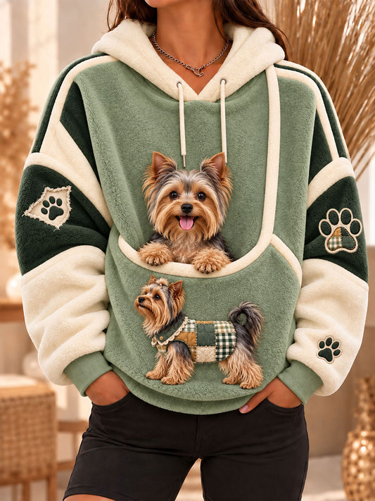 Women's Yorkshire Terrier Flannel Hoodies
