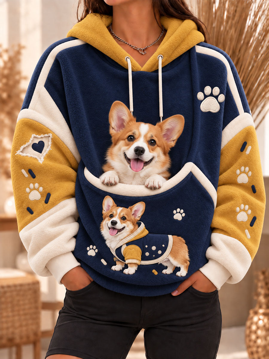 Women's Corgi Flannel Hoodies