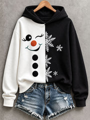 Women's Funny Snowman Hoodie