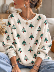 Women's Christmas Tree Crew Neck Sweater