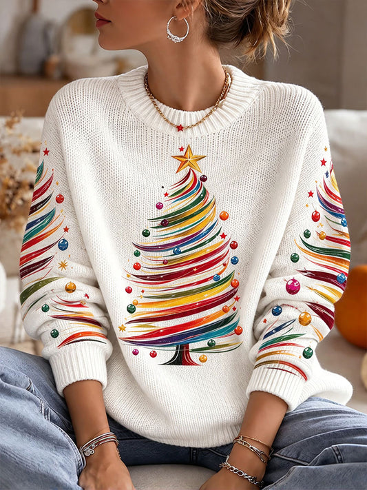 Women's Colorful Christmas Tree Tops