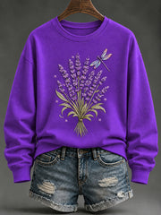 Women's Purple Art Print Sweatshirt