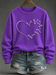 Women's Purple Art Print Sweatshirt