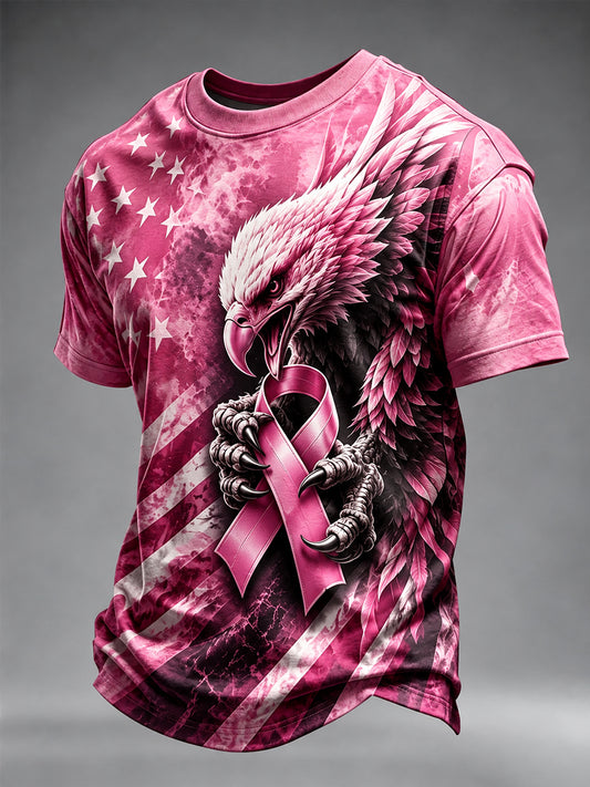 Men's Breast Cancer Awareness Print T-Shirt