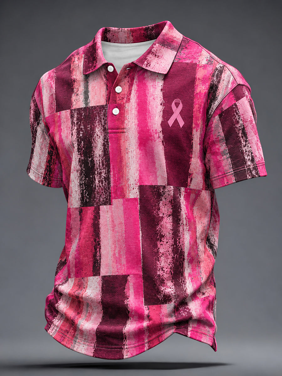 Men's Breast Cancer Awareness Print Shirt