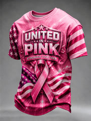 Men's Breast Cancer Awareness Print T-shirt