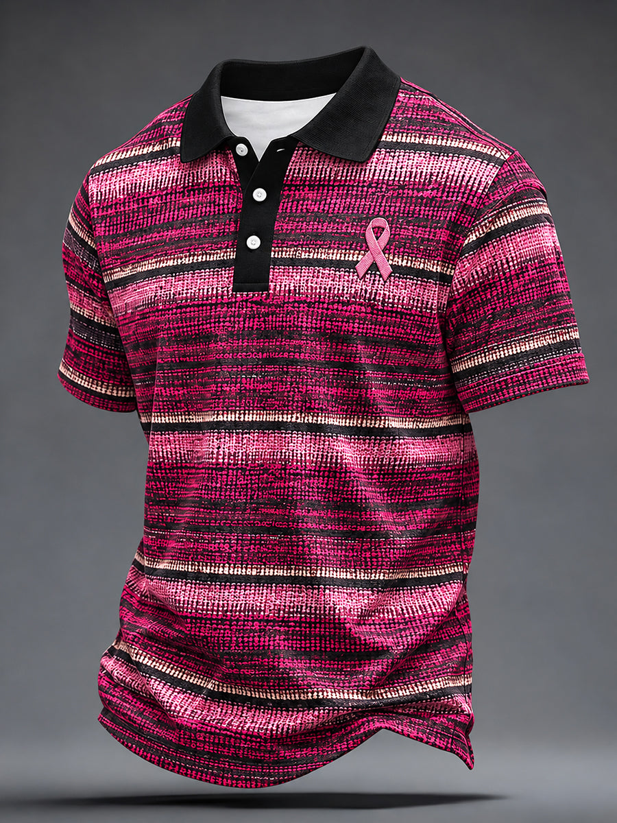 Men's Breast Cancer Awareness Print Shirt