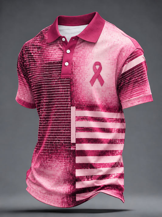 Men's Breast Cancer Awareness Print Shirt