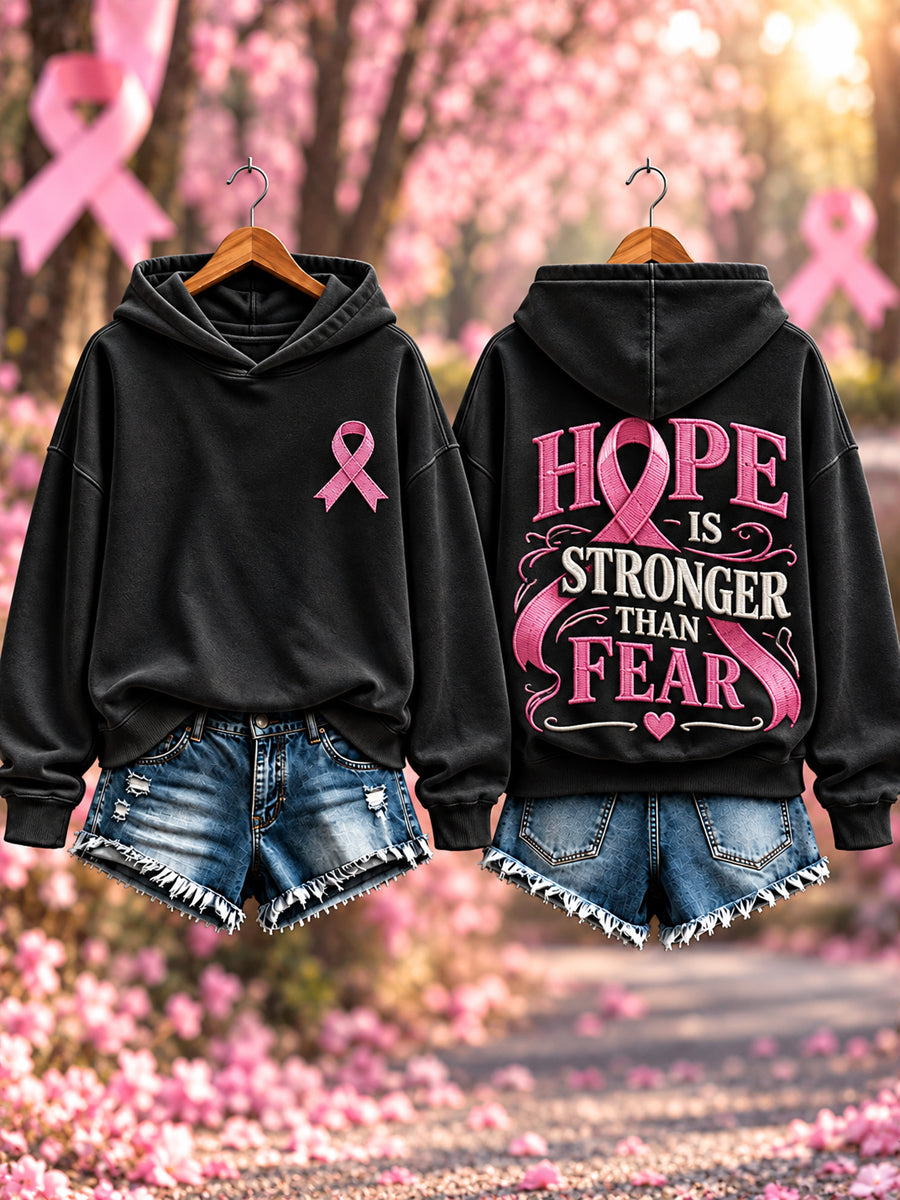 Women's Breast Cancer Print Sweatshirt