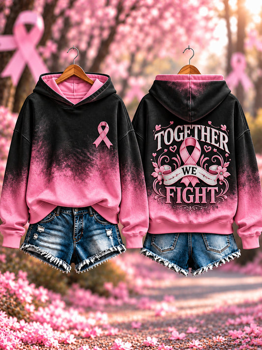 Women's Breast Cancer Print Sweatshirt