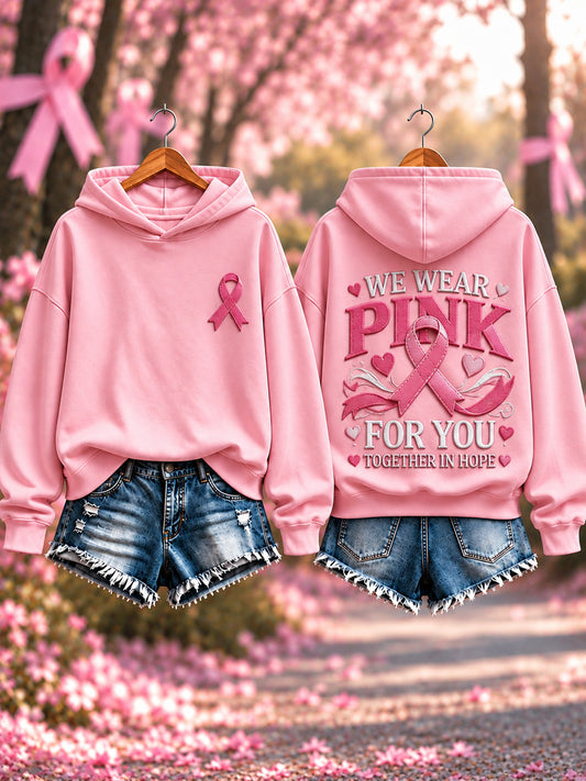 Women's Breast Cancer Print Sweatshirt