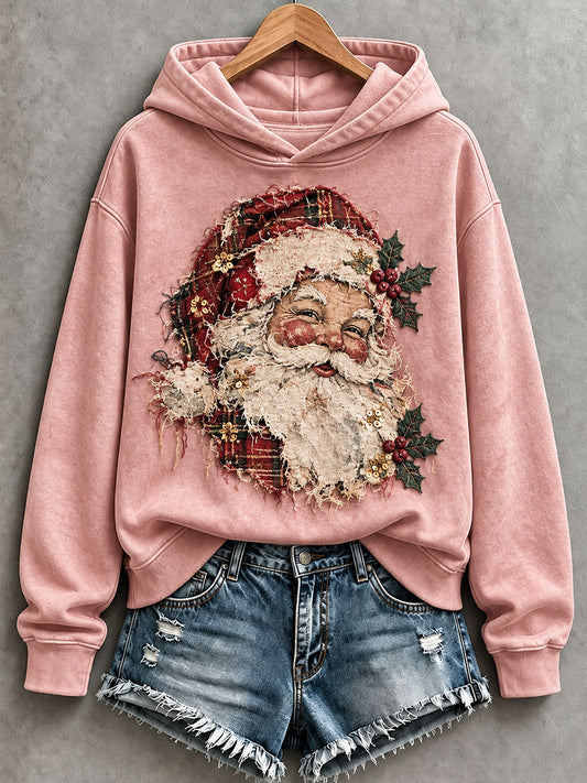 Women's Pink Santa Hoodie