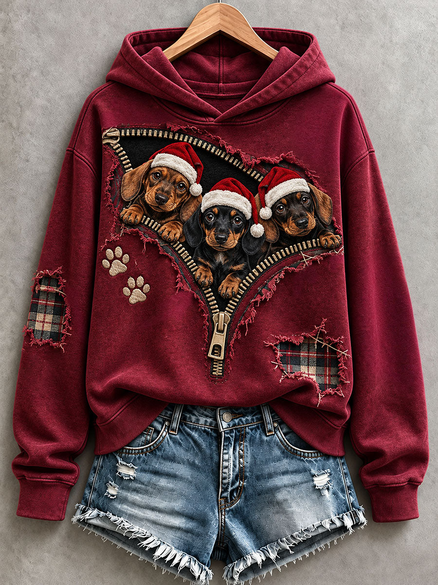 Women's Christmas Dachshund Hoodie