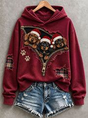 Women's Christmas Dachshund Hoodie