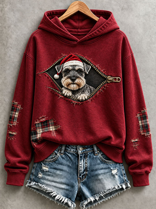 Women's Christmas Schnauzer Hoodie