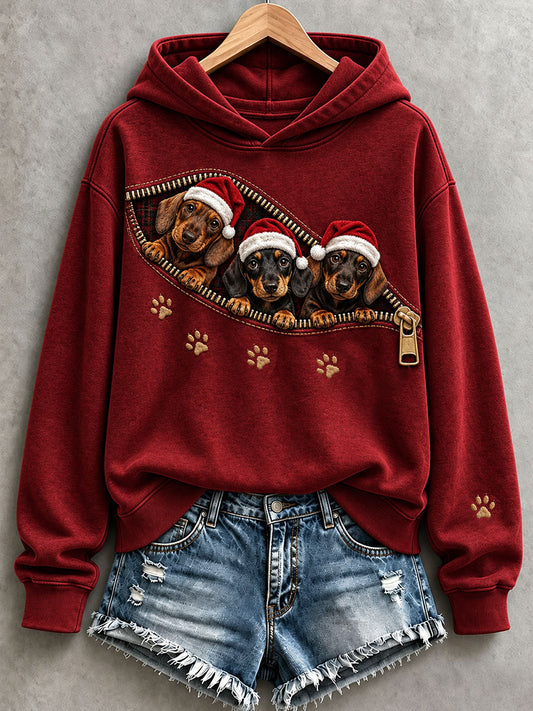 Women's Christmas Dachshund Hoodie