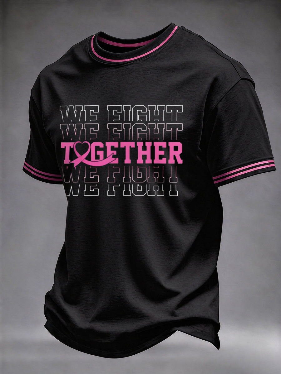 Men's Real Men Wear Pink Breast Cancer Awareness T-shirt