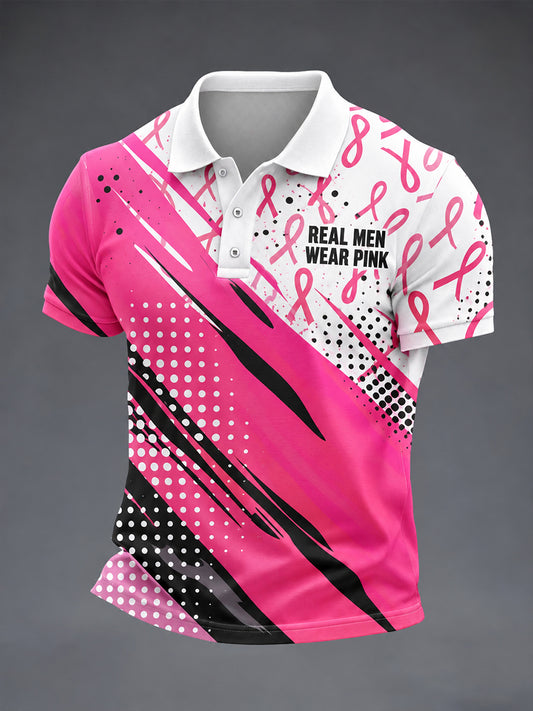 Men's Real Men Wear Pink Breast Cancer Awareness Shirt