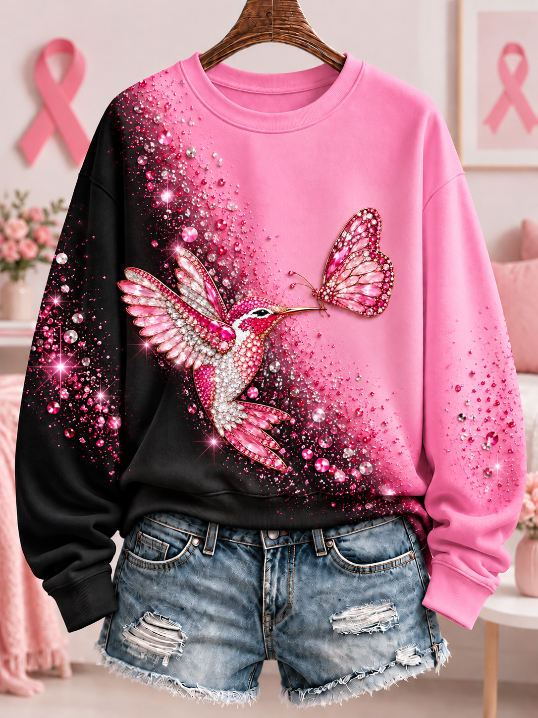 Women's Breast Cancer Regular Sweatshirt