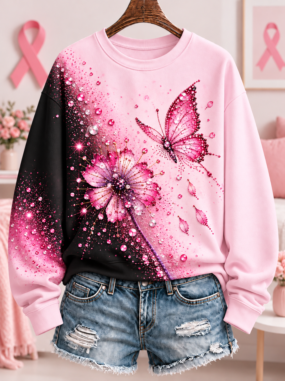 Women's Breast Cancer Regular Sweatshirt