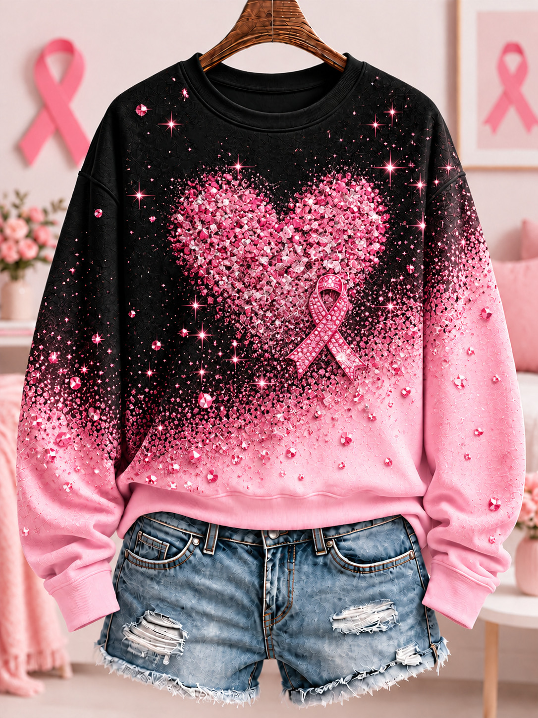 Women's Breast Cancer Regular Sweatshirt