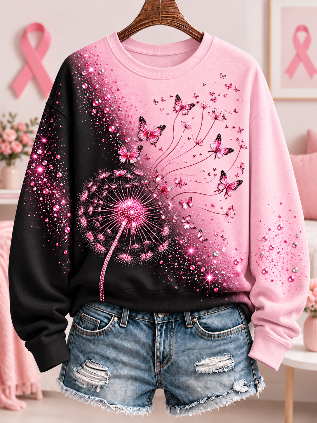 Women's Breast Cancer Regular Sweatshirt