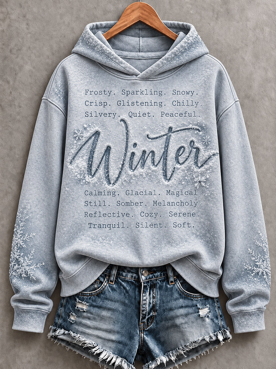 Women's Cozy Winter Season Art Printed Hoodie