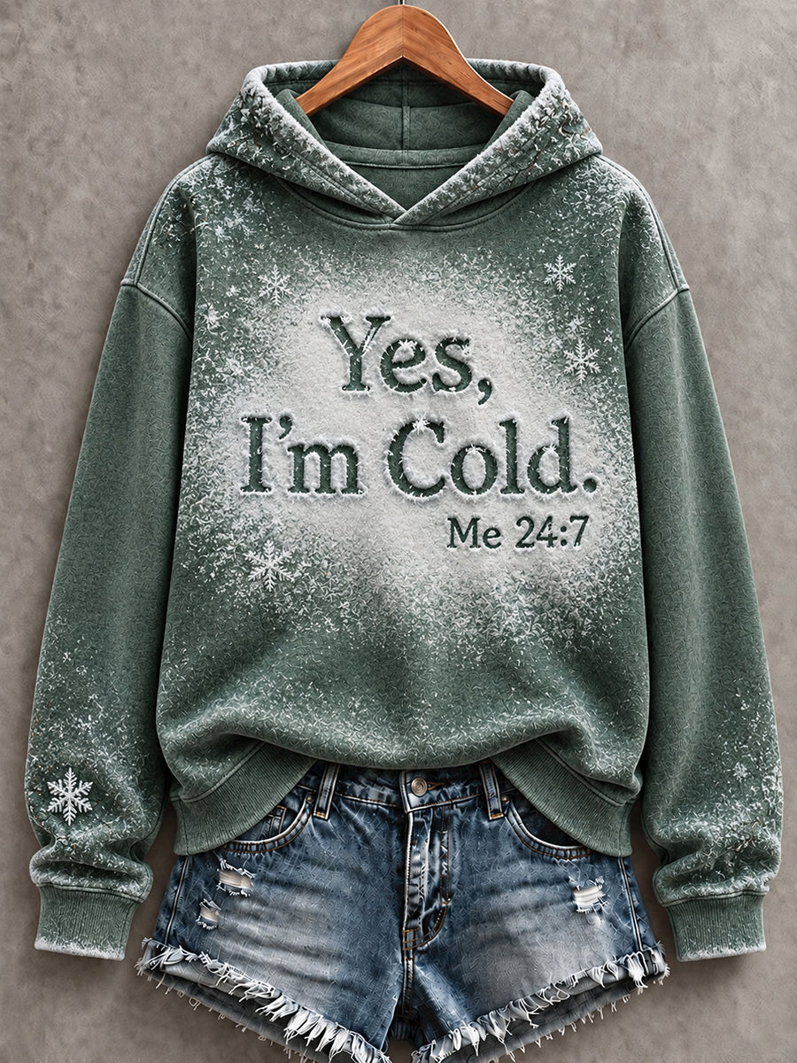 Women's Cozy Winter Season Art Printed Hoodie