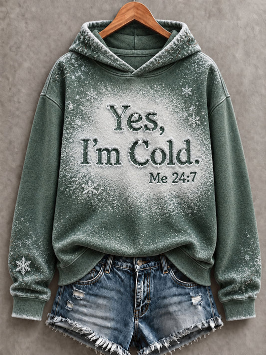 Women's Cozy Winter Season Art Printed Hoodie