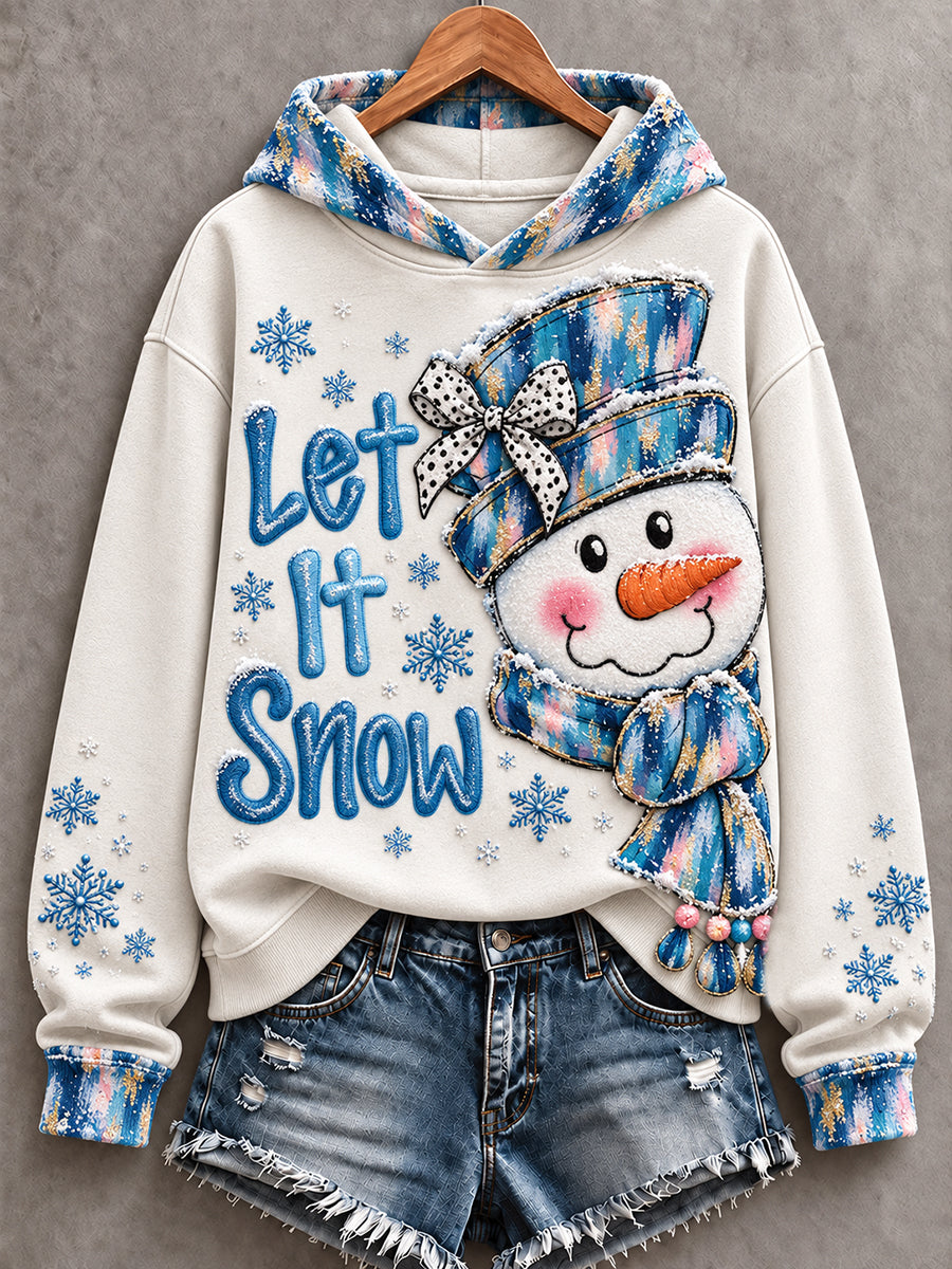 Women's Cozy Winter Season Art Printed Hoodie