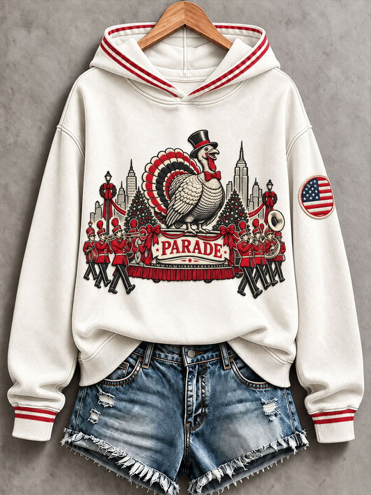 Women's Thanksgiving Day Parade Print Casual Sweatshirt