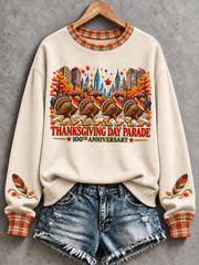 Women's Thanksgiving Day Parade Print Casual Sweatshirt