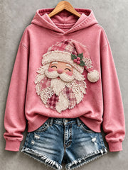 Women's Pink Santa Hoodie