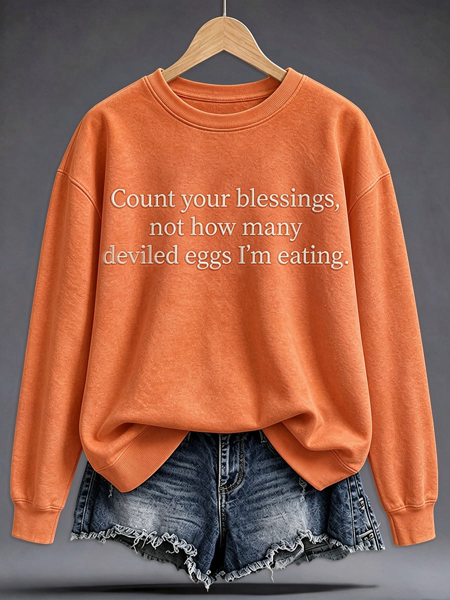 Women's Fun Thanksgiving Print Sweatshirt